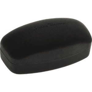 Salvatore Ferragamo Sunglasses Case With Cleaning Cloth Black Hard Oversized NEW